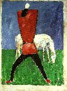 Kazimir Malevich peasant and horse oil on canvas